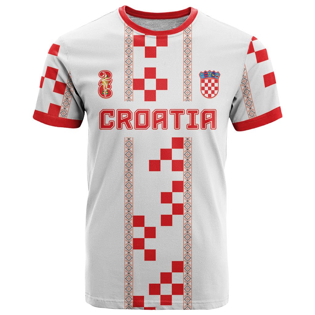 Custom Croatia Football 2026 T Shirt Hrvatska Vatreni Checkerboard Style
