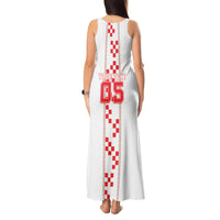 Custom Croatia Football 2026 Tank Maxi Dress Hrvatska Vatreni Checkerboard Style