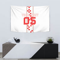 Custom Croatia Football 2026 Tapestry Hrvatska Vatreni Checkerboard Style