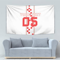 Custom Croatia Football 2026 Tapestry Hrvatska Vatreni Checkerboard Style