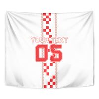 Custom Croatia Football 2026 Tapestry Hrvatska Vatreni Checkerboard Style