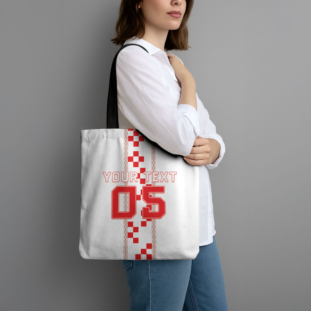 Custom Croatia Football 2026 Tote Bag Hrvatska Vatreni Checkerboard Style