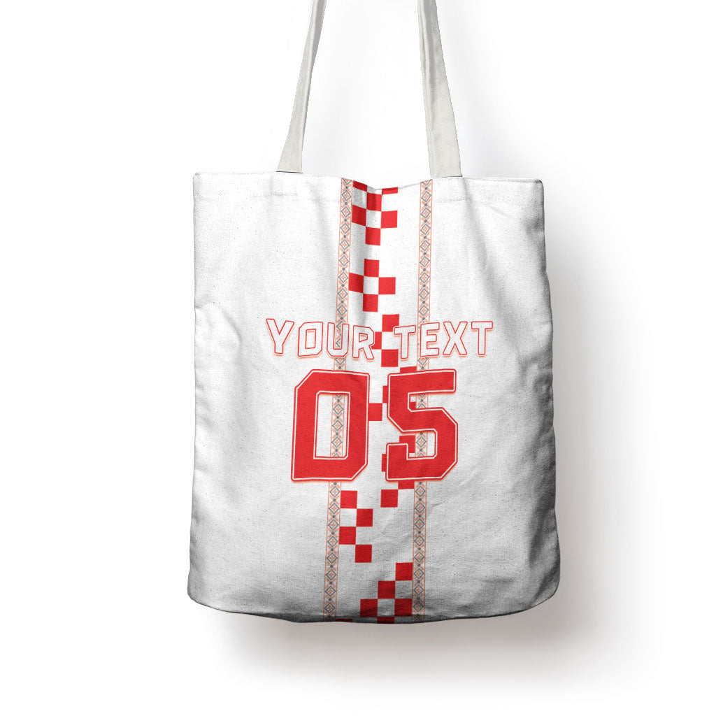 Custom Croatia Football 2026 Tote Bag Hrvatska Vatreni Checkerboard Style