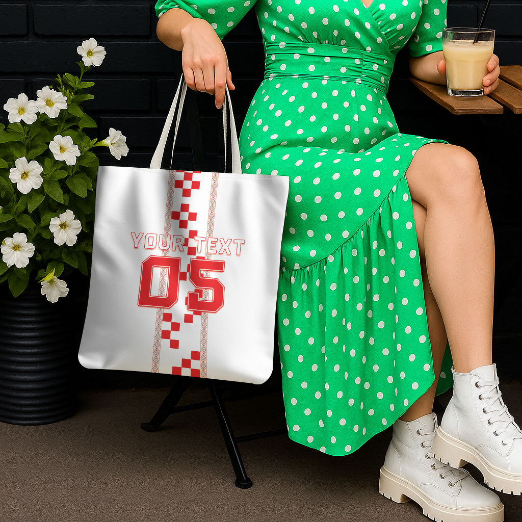 Custom Croatia Football 2026 Tote Bag Hrvatska Vatreni Checkerboard Style