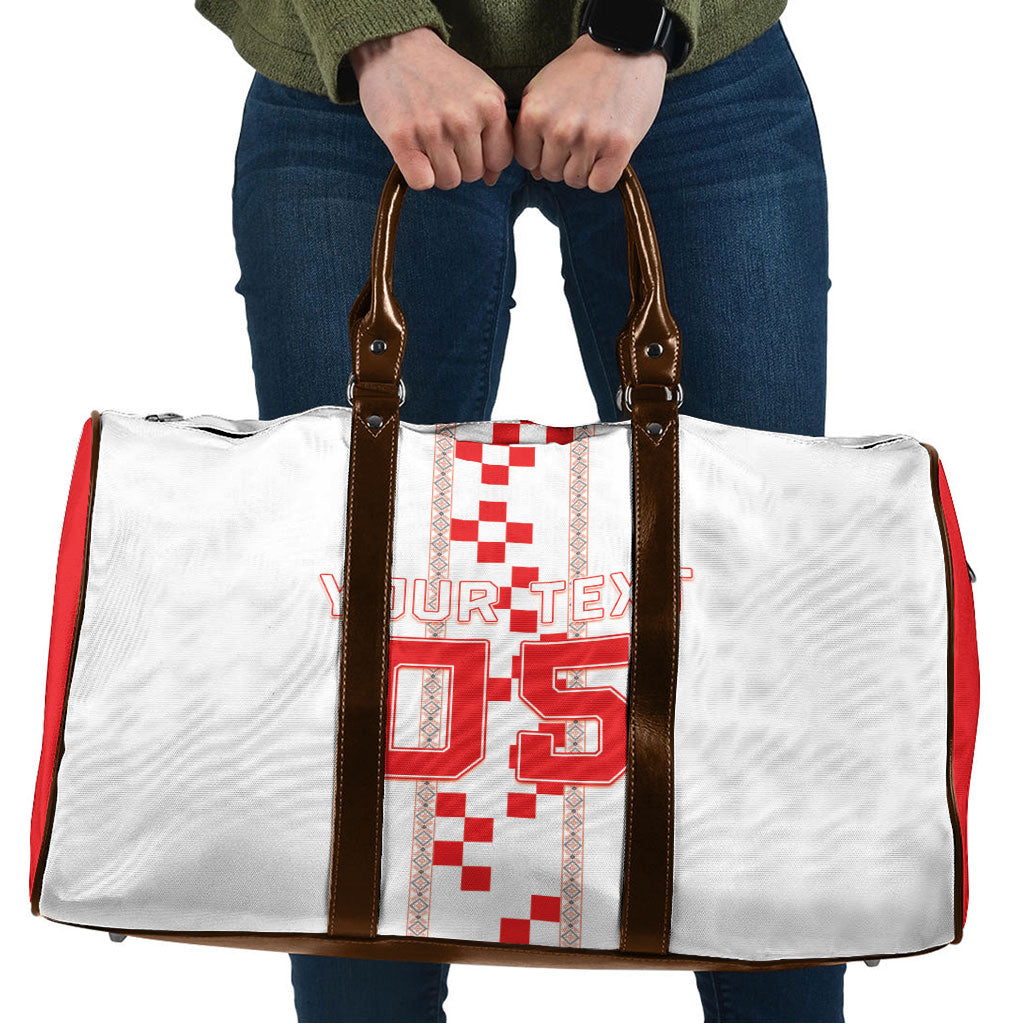 Custom Croatia Football 2026 Travel Bag Hrvatska Vatreni Checkerboard Style