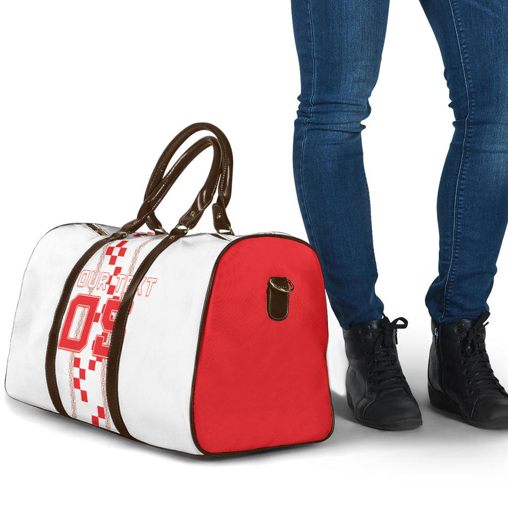 Custom Croatia Football 2026 Travel Bag Hrvatska Vatreni Checkerboard Style