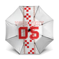 Custom Croatia Football 2026 Umbrella Hrvatska Vatreni Checkerboard Style