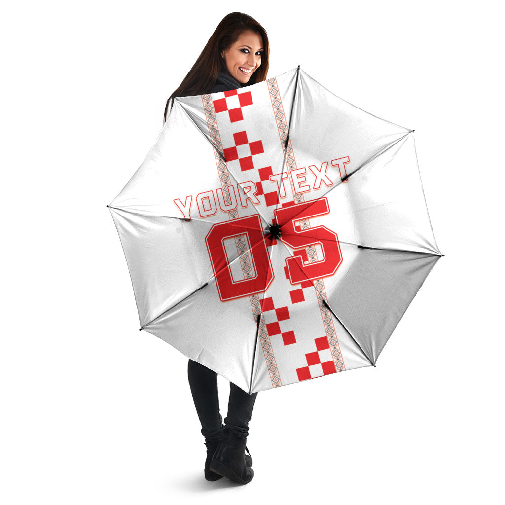 Custom Croatia Football 2026 Umbrella Hrvatska Vatreni Checkerboard Style