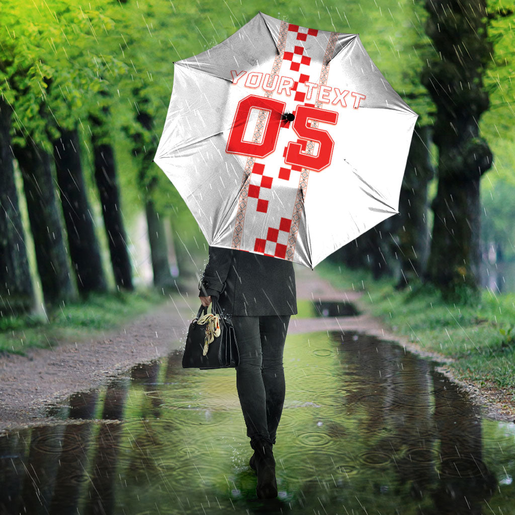 Custom Croatia Football 2026 Umbrella Hrvatska Vatreni Checkerboard Style