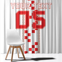 Custom Croatia Football 2026 Window Curtain Hrvatska Vatreni Checkerboard Style