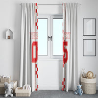 Custom Croatia Football 2026 Window Curtain Hrvatska Vatreni Checkerboard Style
