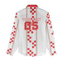 Custom Croatia Football 2026 Women Casual Shirt Hrvatska Vatreni Checkerboard Style