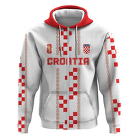 Custom Croatia Football 2026 Zip Hoodie Hrvatska Vatreni Checkerboard Style
