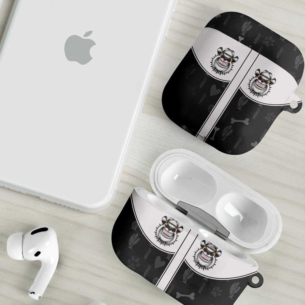 Cowdog AirPods Case Cowboy Bulldog Retro Western Yoke - Wonder Print Shop