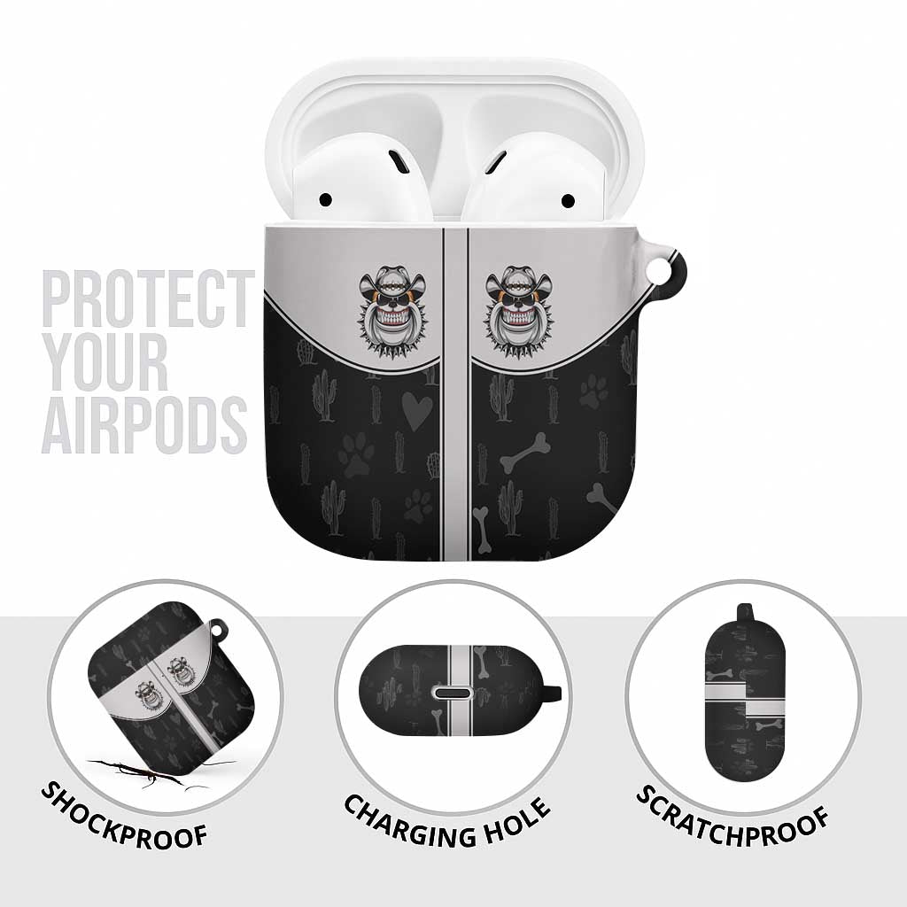 Cowdog AirPods Case Cowboy Bulldog Retro Western Yoke - Wonder Print Shop