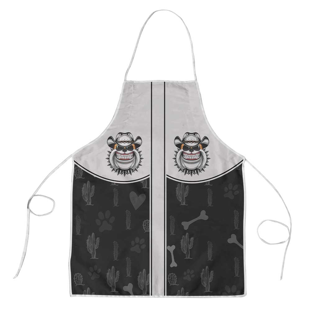 Cowdog Apron Cowboy Bulldog Retro Western Yoke - Wonder Print Shop