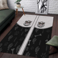 Cowdog Area Rug Cowboy Bulldog Retro Western Yoke - Wonder Print Shop