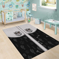 Cowdog Area Rug Cowboy Bulldog Retro Western Yoke - Wonder Print Shop