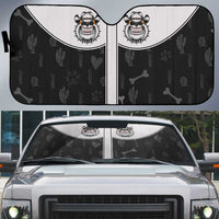 Cowdog Auto Sun Shade Cowboy Bulldog Retro Western Yoke - Wonder Print Shop