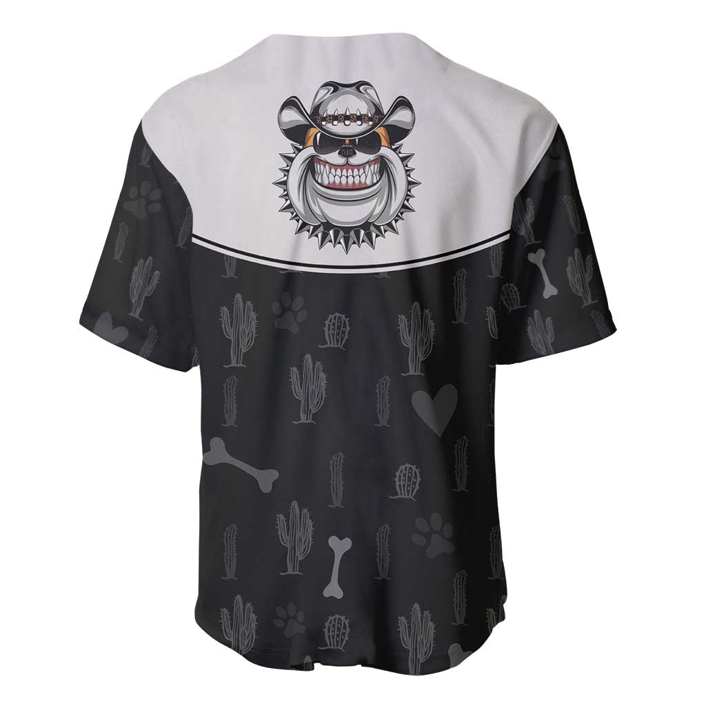 Cowdog Baseball Jersey Cowboy Bulldog Retro Western Yoke - Wonder Print Shop