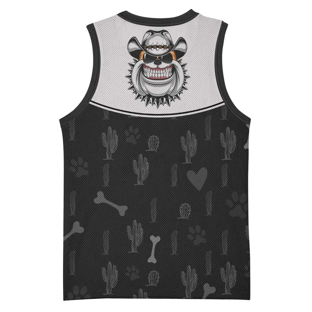 Cowdog Basketball Jersey Cowboy Bulldog Retro Western Yoke - Wonder Print Shop