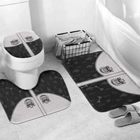 Cowdog Bathroom Set Cowboy Bulldog Retro Western Yoke - Wonder Print Shop