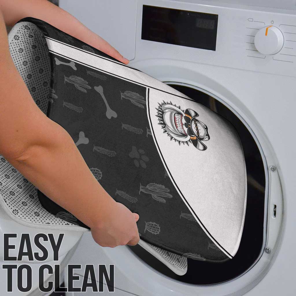 Cowdog Bathroom Set Cowboy Bulldog Retro Western Yoke - Wonder Print Shop