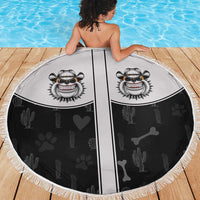 Cowdog Beach Blanket Cowboy Bulldog Retro Western Yoke - Wonder Print Shop