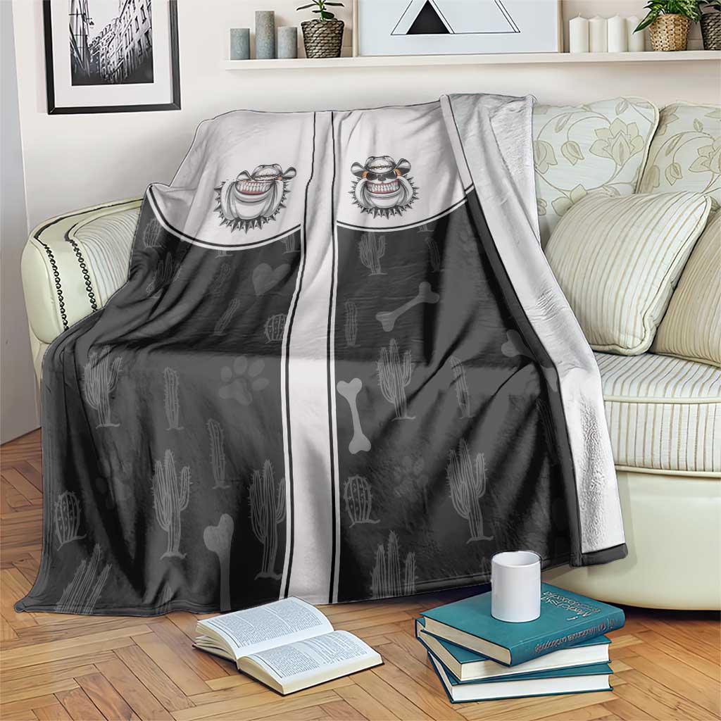 Cowdog Blanket Cowboy Bulldog Retro Western Yoke - Wonder Print Shop