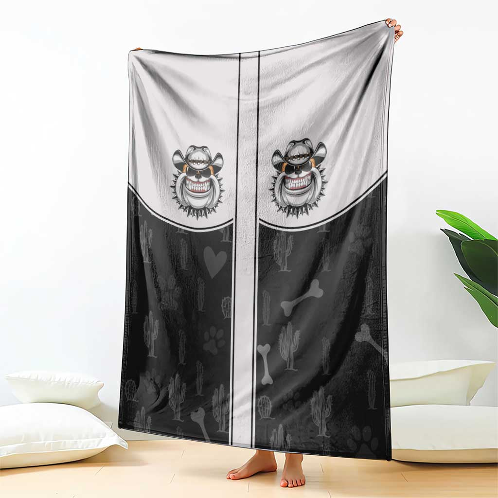 Cowdog Blanket Cowboy Bulldog Retro Western Yoke - Wonder Print Shop
