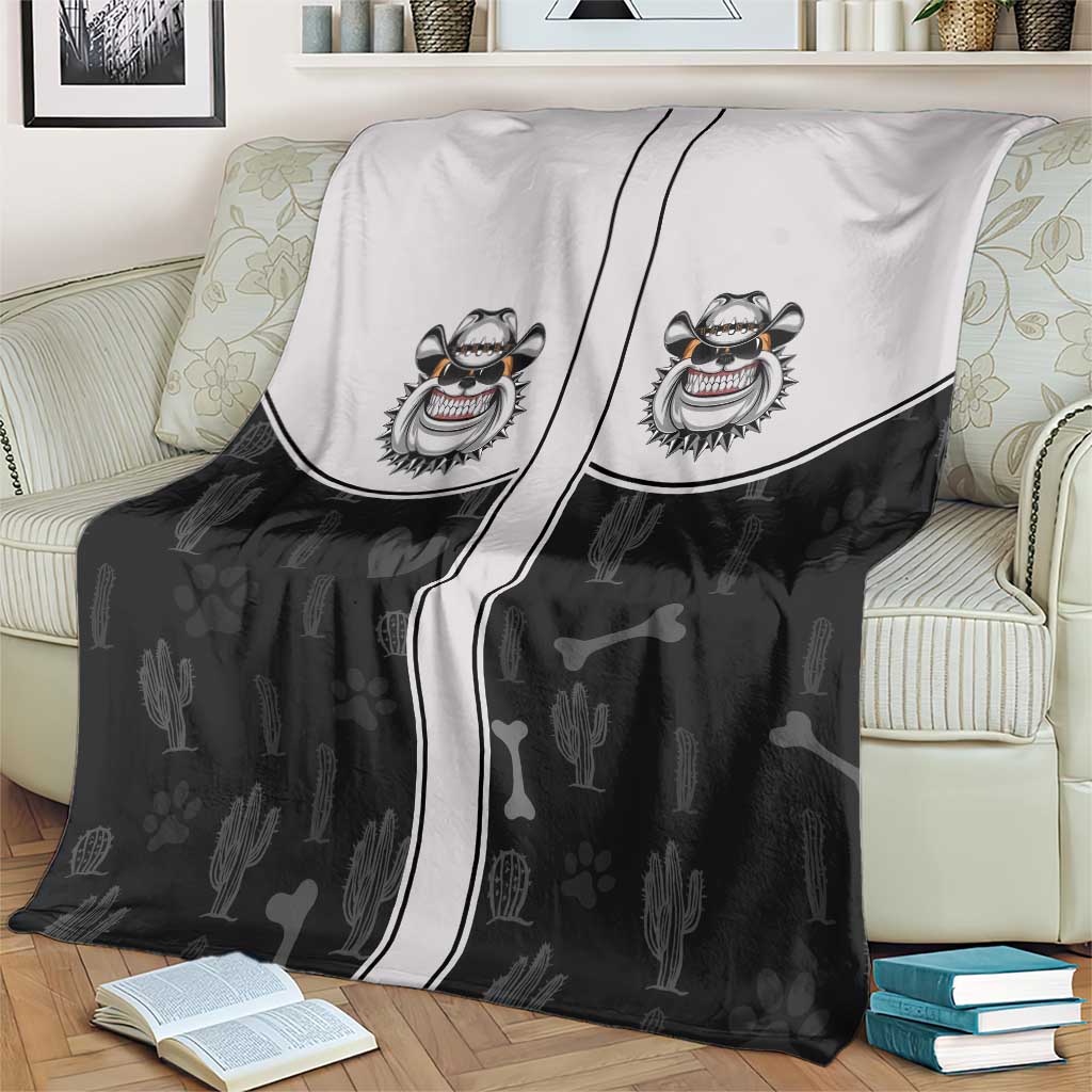 Cowdog Blanket Cowboy Bulldog Retro Western Yoke - Wonder Print Shop