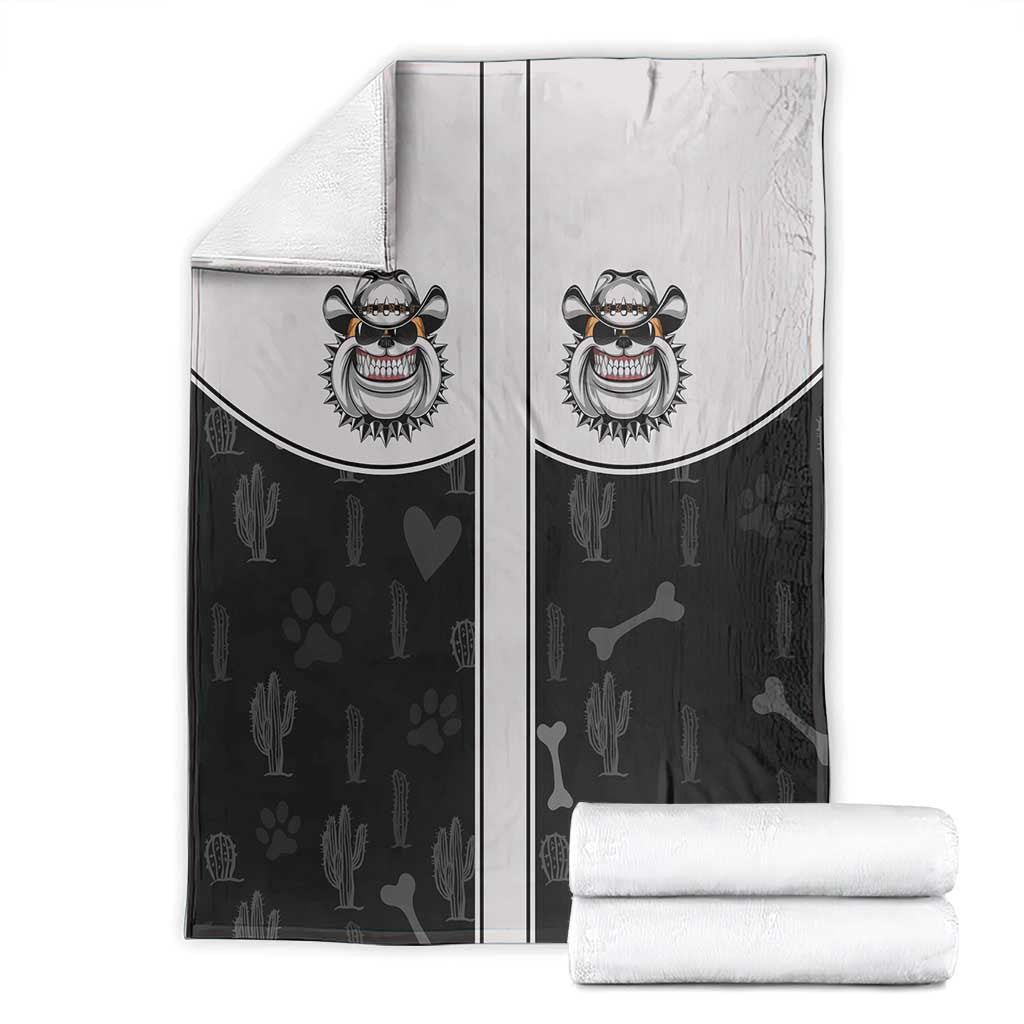 Cowdog Blanket Cowboy Bulldog Retro Western Yoke - Wonder Print Shop