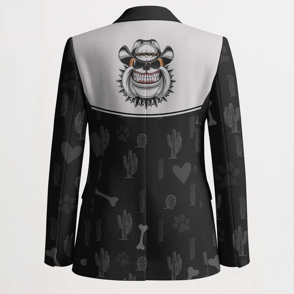 Cowdog Blazer Cowboy Bulldog Retro Western Yoke - Wonder Print Shop