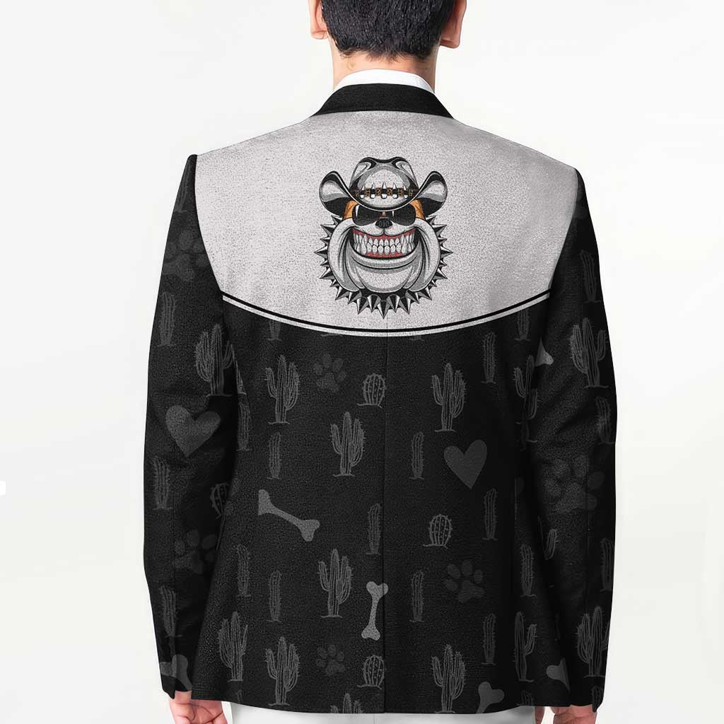 Cowdog Blazer Cowboy Bulldog Retro Western Yoke - Wonder Print Shop