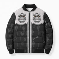 Cowdog Bomber Puffer Jacket Cowboy Bulldog Retro Western Yoke - Wonder Print Shop