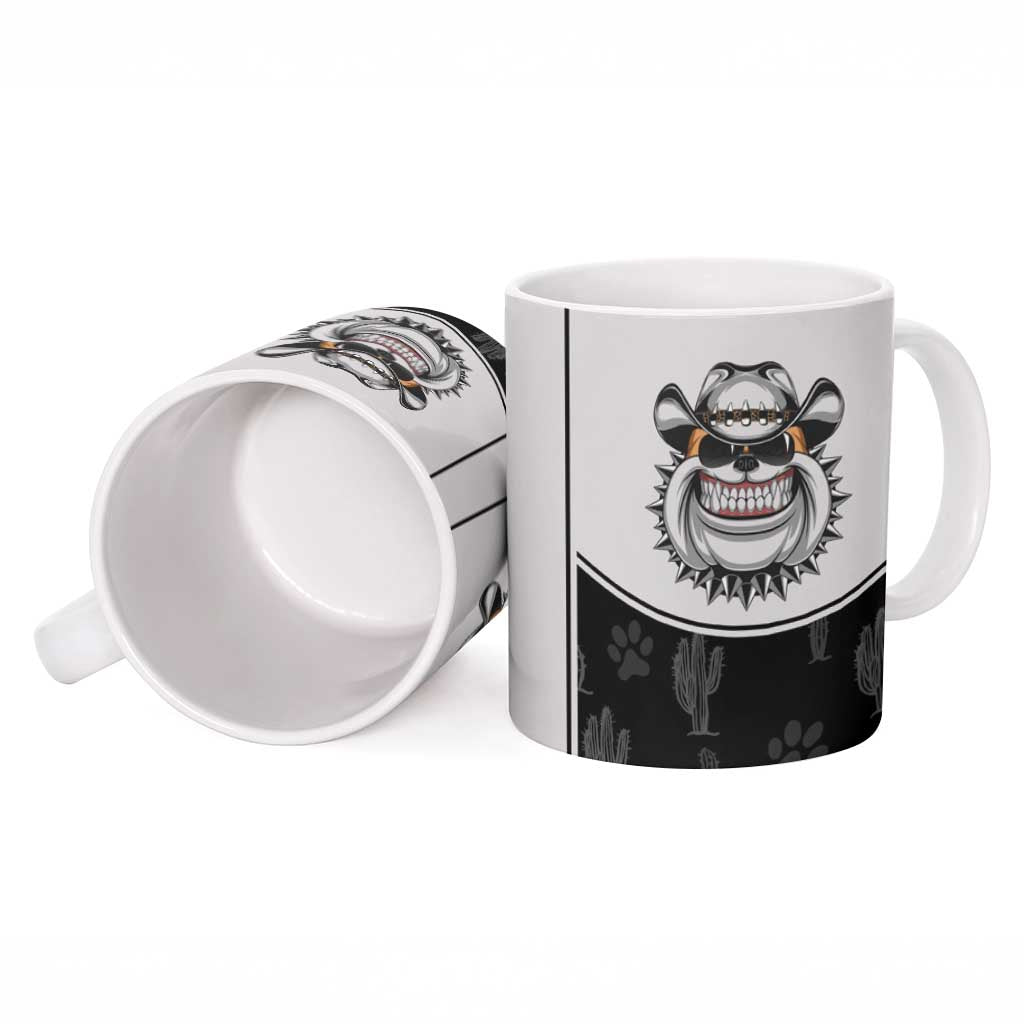 Cowdog Ceramic Mug Cowboy Bulldog Retro Western Yoke - Wonder Print Shop