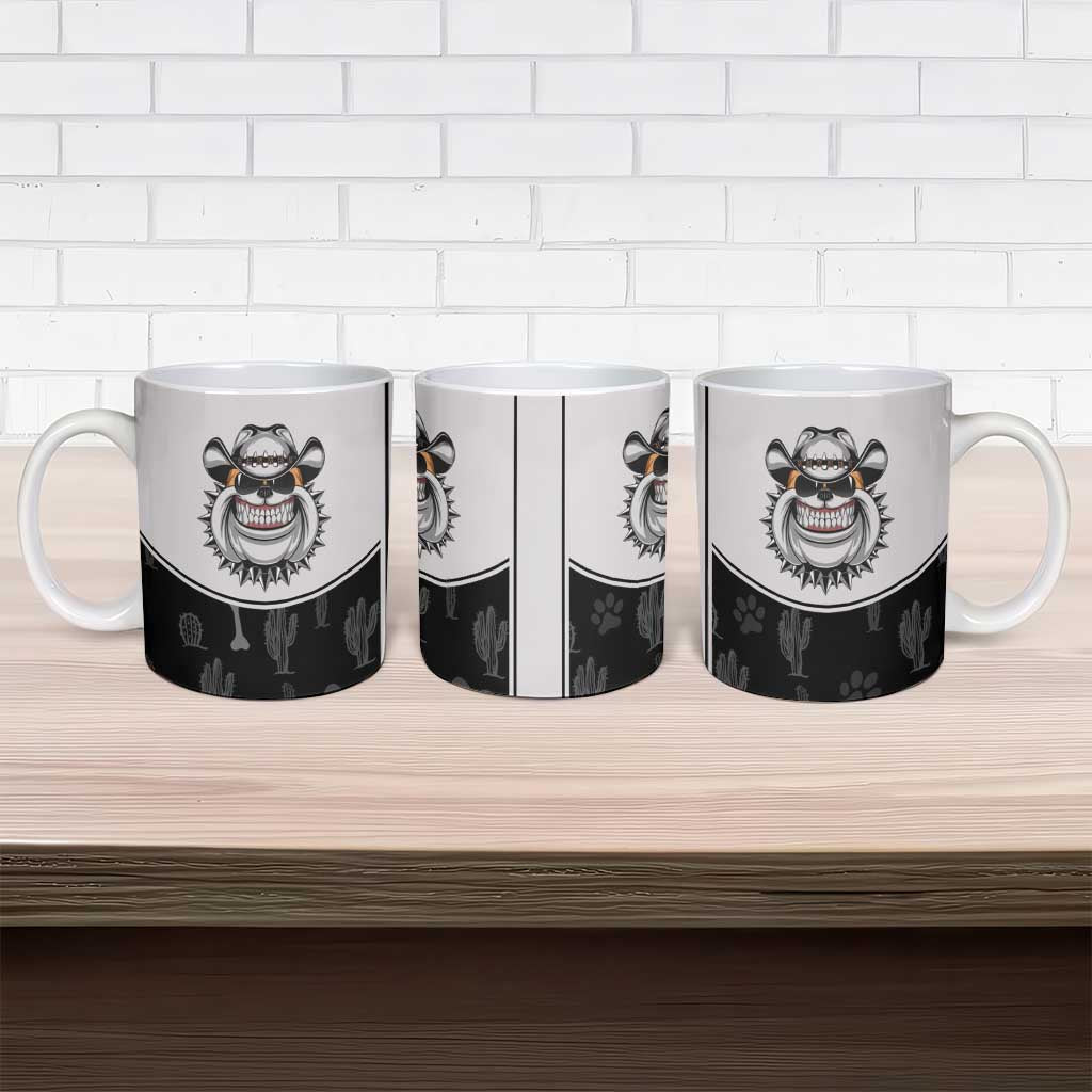 Cowdog Ceramic Mug Cowboy Bulldog Retro Western Yoke - Wonder Print Shop