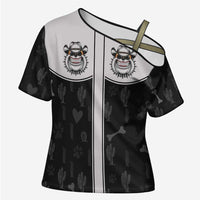 Cowdog Cross Shoulder Shirt Cowboy Bulldog Retro Western Yoke - Wonder Print Shop