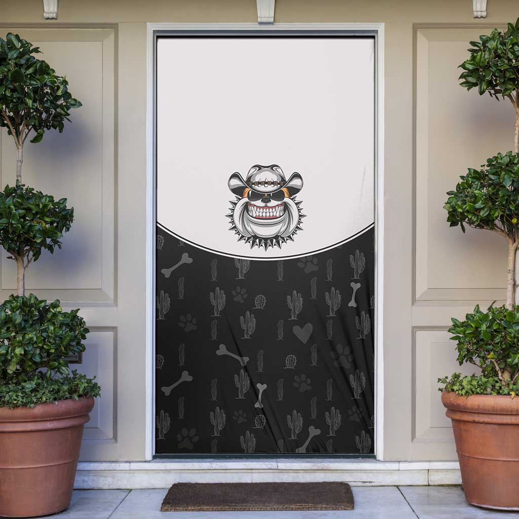 Cowdog Door Cover Cowboy Bulldog Retro Western Yoke - Wonder Print Shop