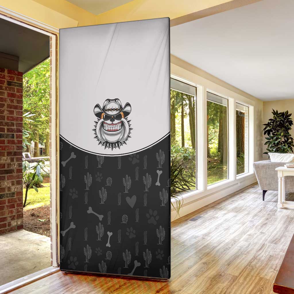 Cowdog Door Cover Cowboy Bulldog Retro Western Yoke - Wonder Print Shop