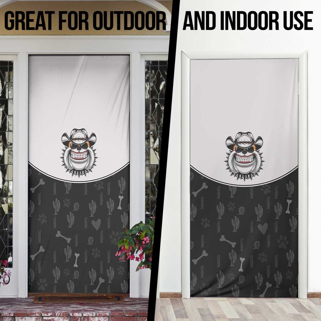 Cowdog Door Cover Cowboy Bulldog Retro Western Yoke - Wonder Print Shop