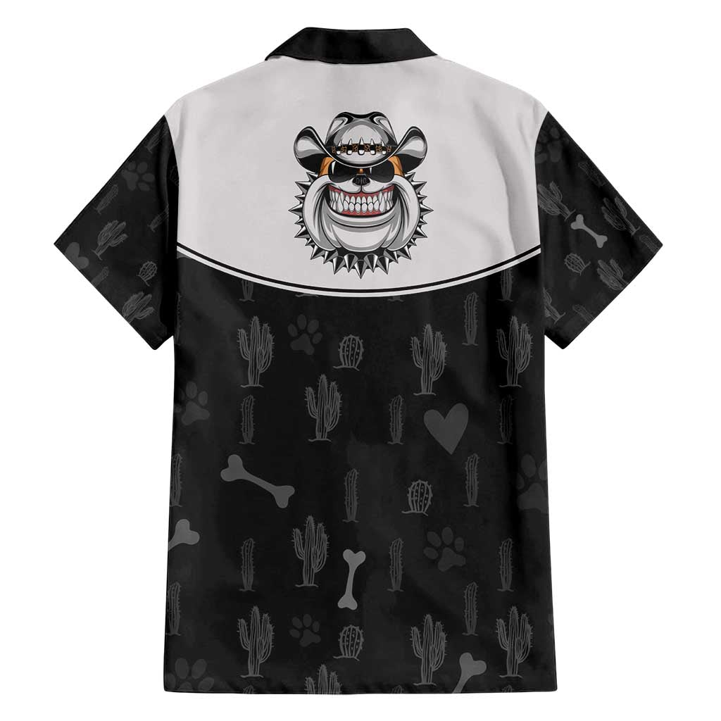 Cowdog Family Matching Long Sleeve Bodycon Dress and Hawaiian Shirt Cowboy Bulldog Retro Western Yoke - Wonder Print Shop