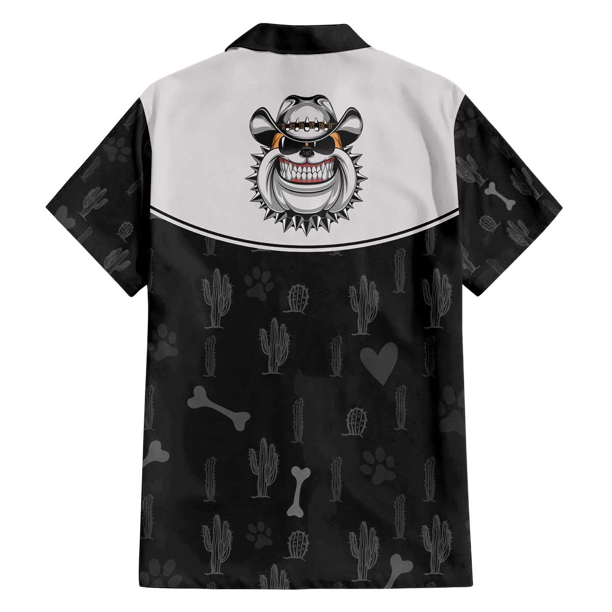 Cowdog Family Matching Off The Shoulder Long Sleeve Dress and Hawaiian Shirt Cowboy Bulldog Retro Western Yoke - Wonder Print Shop