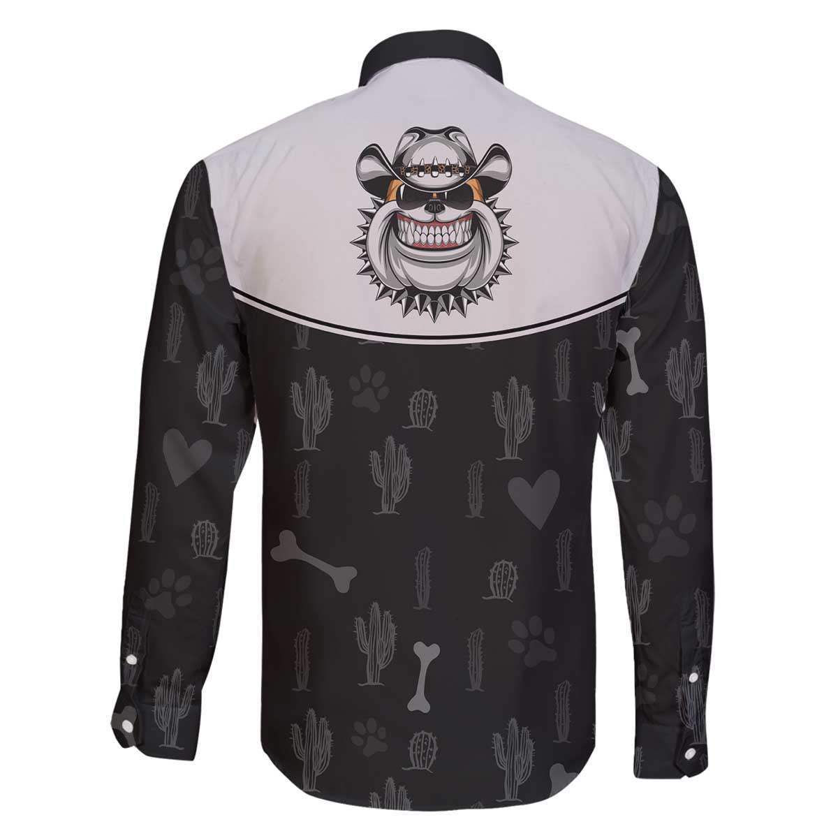 Cowdog Family Matching Off The Shoulder Long Sleeve Dress and Hawaiian Shirt Cowboy Bulldog Retro Western Yoke - Wonder Print Shop