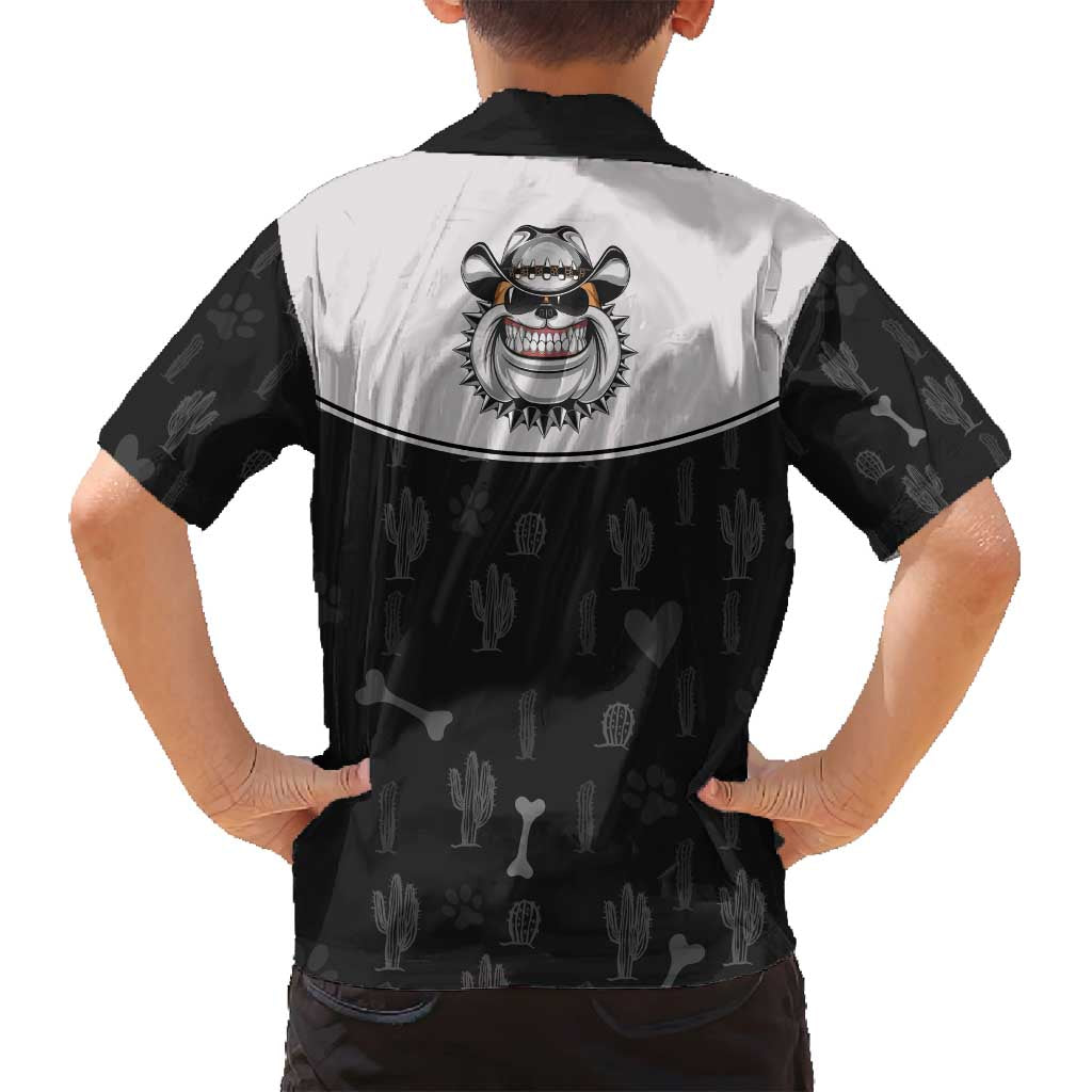 Cowdog Family Matching Off Shoulder Maxi Dress and Hawaiian Shirt Cowboy Bulldog Retro Western Yoke - Wonder Print Shop