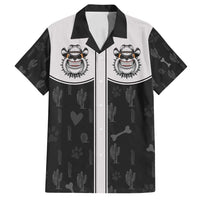 Cowdog Family Matching Off Shoulder Short Dress and Hawaiian Shirt Cowboy Bulldog Retro Western Yoke - Wonder Print Shop
