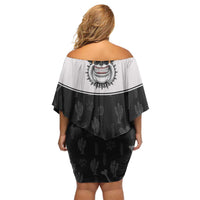 Cowdog Family Matching Off Shoulder Short Dress and Hawaiian Shirt Cowboy Bulldog Retro Western Yoke - Wonder Print Shop