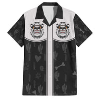 Cowdog Family Matching Short Sleeve Bodycon Dress and Hawaiian Shirt Cowboy Bulldog Retro Western Yoke - Wonder Print Shop