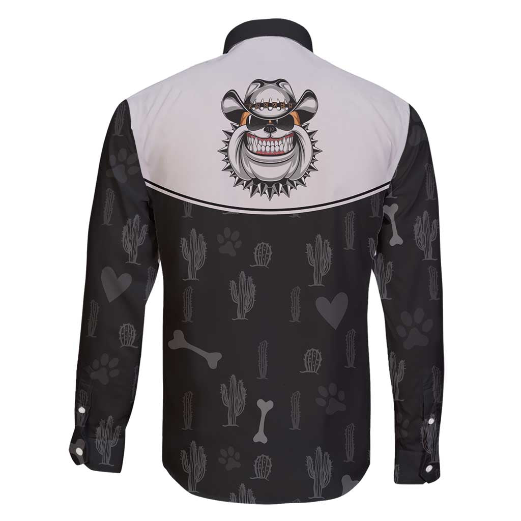 Cowdog Family Matching Short Sleeve Bodycon Dress and Hawaiian Shirt Cowboy Bulldog Retro Western Yoke - Wonder Print Shop