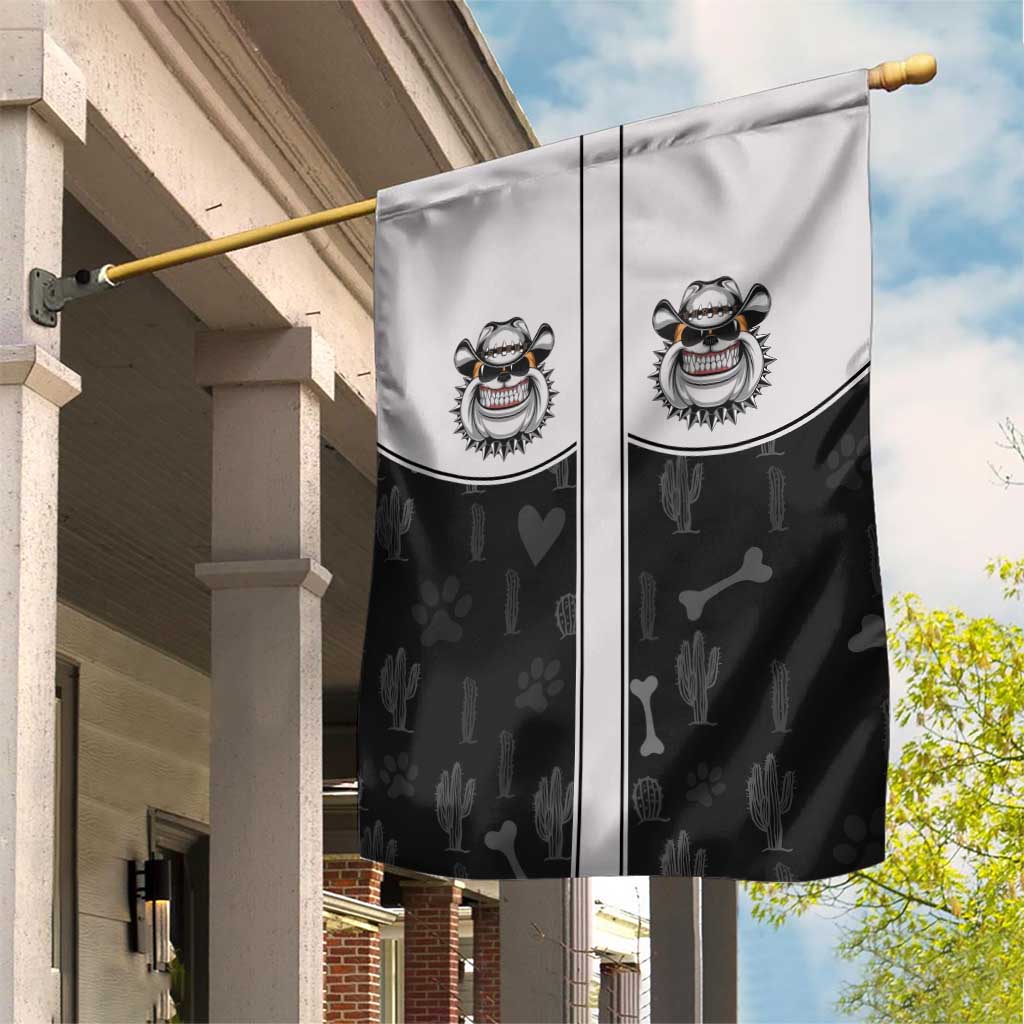 Cowdog Garden Flag Cowboy Bulldog Retro Western Yoke - Wonder Print Shop